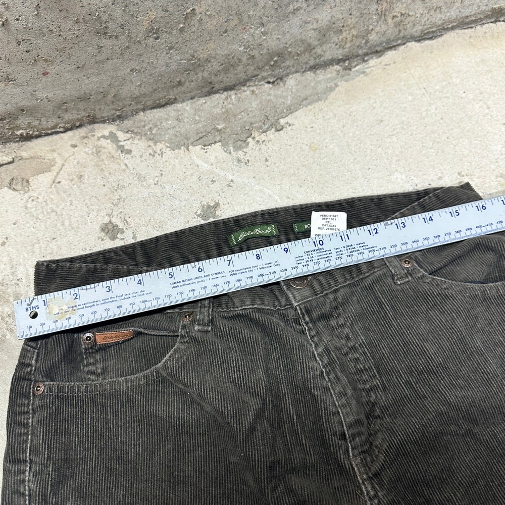 Eddie Bauer Corduroy Bootcut Pants Womens Size 12 Gray Casual Career Trousers - Picture 5 of 10